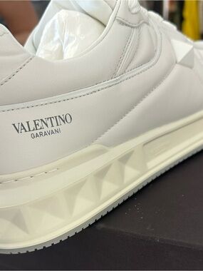 Valentino Garavani One Stud low top Napa Sneakers in white
